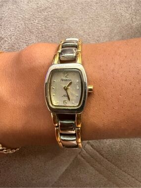 Armitron Women's Two-Tone Gold and Silver Bracelet Watch